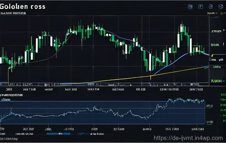 ETF 투자에서의 기술적 분석 기법 - **Golden Cross and Death Cross Visualization**
A highly detailed, realistic image of a modern fi...