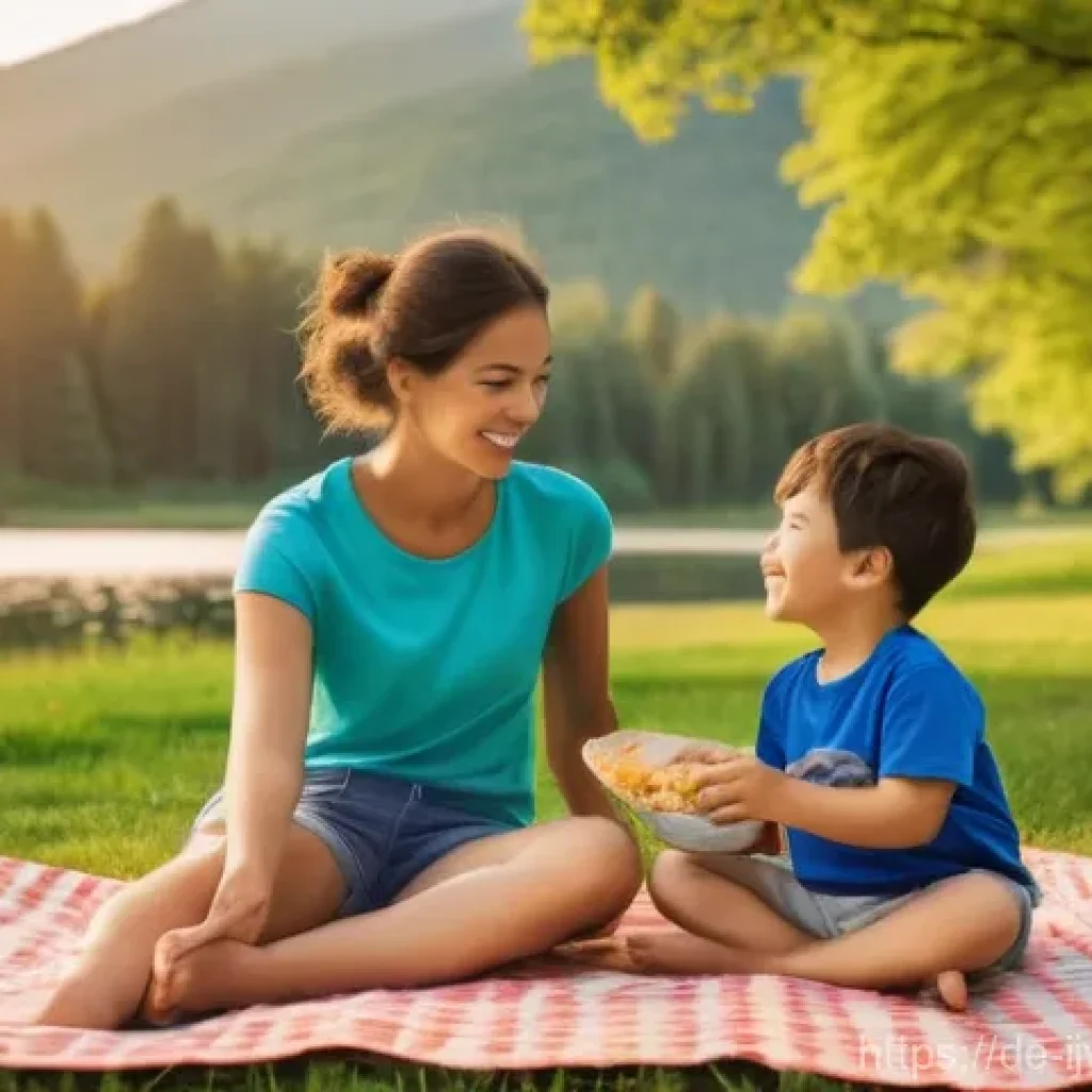 ETF 투자로 수익을 극대화하는 방법 - **Prompt 1: A Peaceful Lakeside Family Picnic**
"A diverse family of four enjoys a serene picnic...