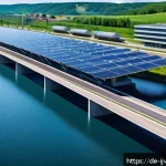 주식형 ETF 투자 시 유망 산업 분석 - A futuristic European cityscape powered by sustainable energy sources: detailed solar panels coverin...